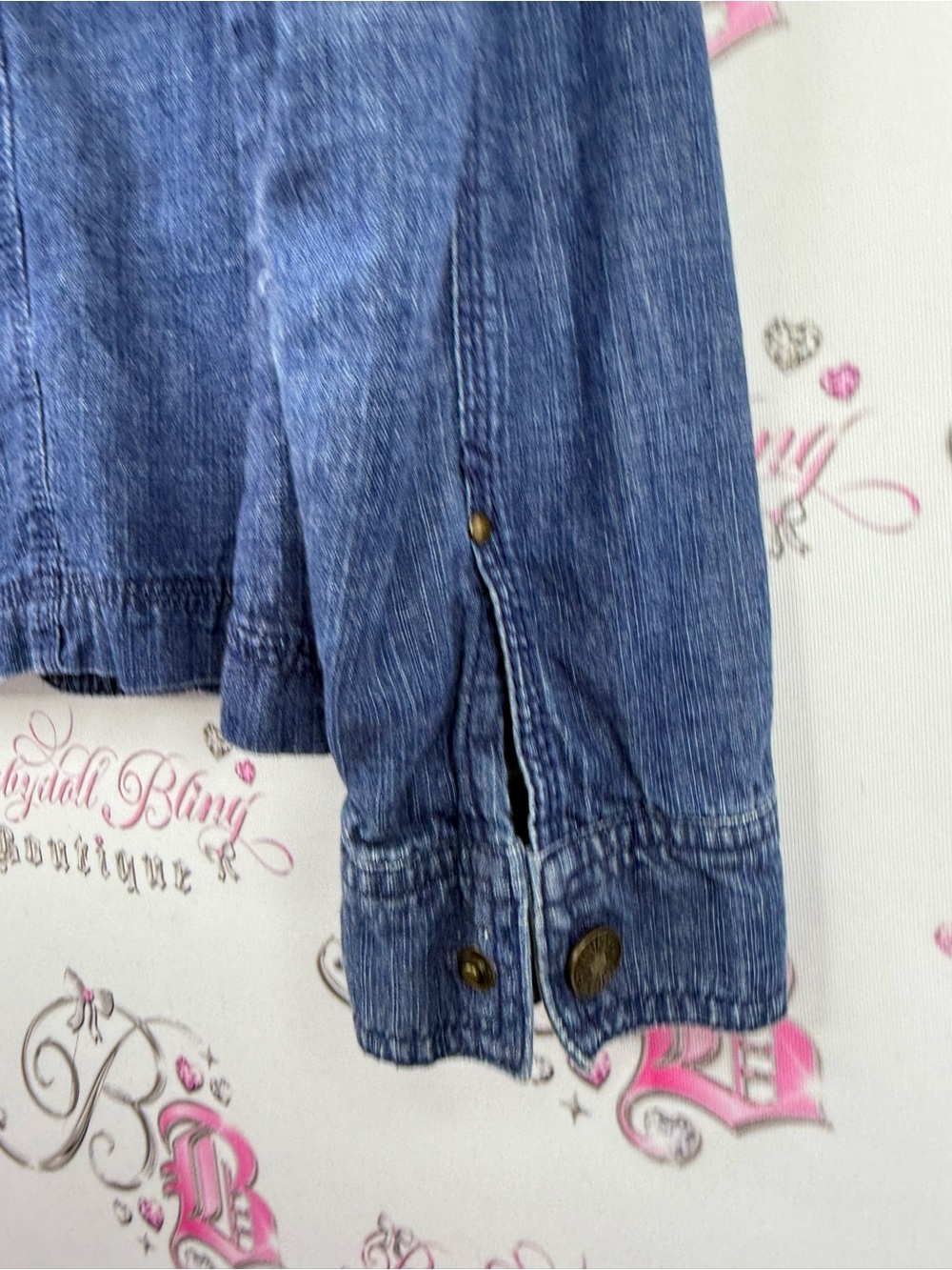 Live a Little jacket blazer Jean button up Denim Blazer Jacket - Blue - Picture 6 of 7